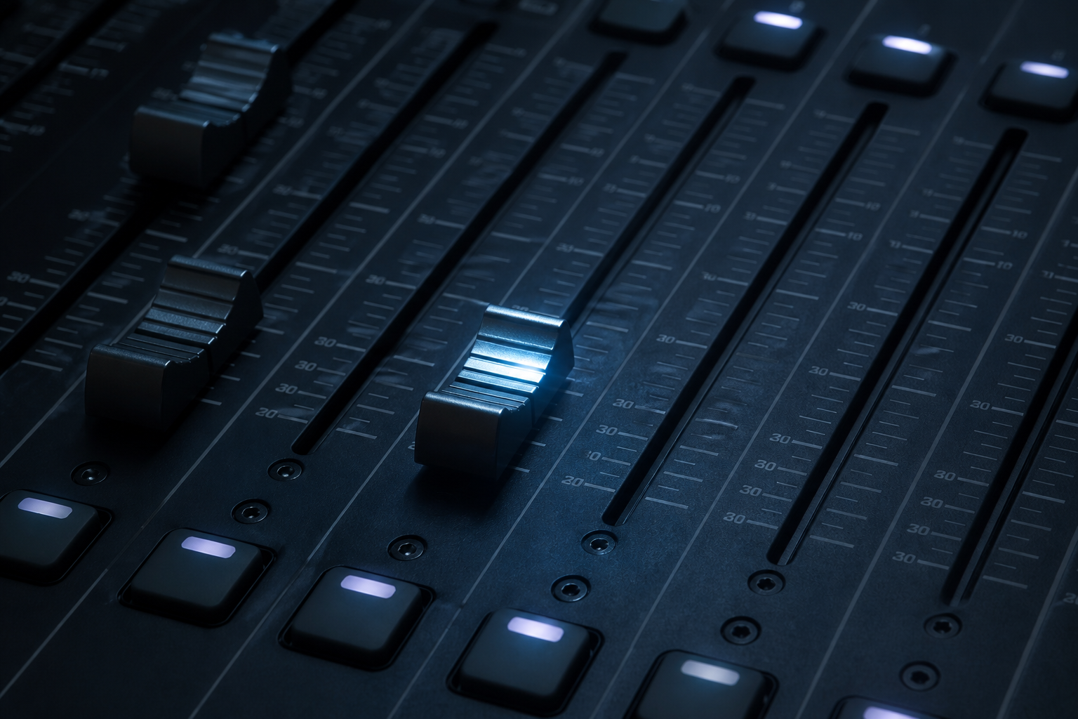 Fader eines analogen Pults