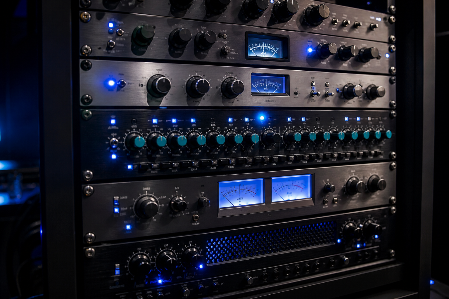 Analoges Outboard mit VU-Metern